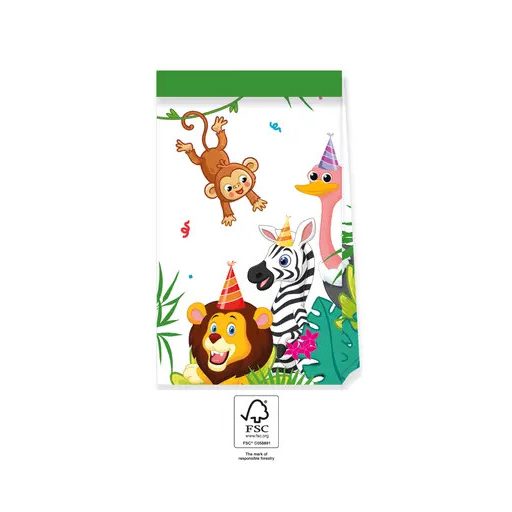 Junglă Balloons set pungi de hârtie 4 buc FSC
