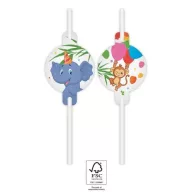 Junglă Balloons paie de hârtie, set de 4 bucăți FSC