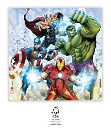 Avengers Infinity Stones șervețele 20 buc 33x33 cm FSC