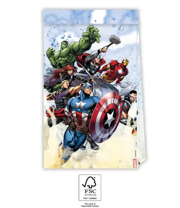 Avengers Infinity Stones pungă de hârtie 4 buc FSC