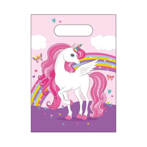 Unicorn Rainbow Colors pungă cadou set de 6