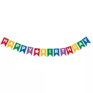   La mulți ani Multicolor Banner de hârtie Happy Birthday 2,3 m