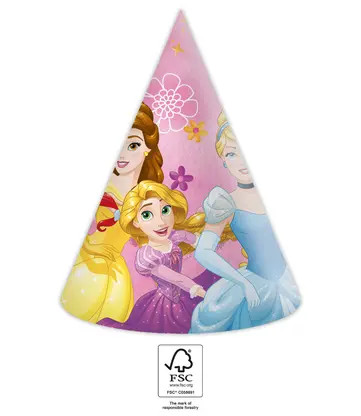 Prințesele Disney Live Your Story Pălărie de petrecere, coif petrecere Pachet de 6 bucăți FSC