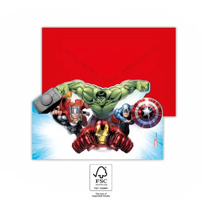 Avengers Infinity Stones Party Invitație 6 buc FSC