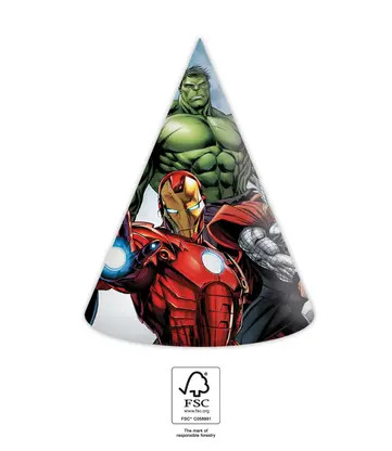 Avengers Infinity Stones Pălărie de petrecere, coif petrecere 6 pack FSC