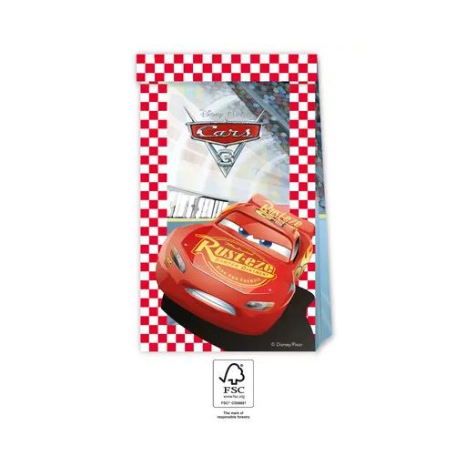 Disney Mașini Arena Race pungă de hârtie 4 buc FSC