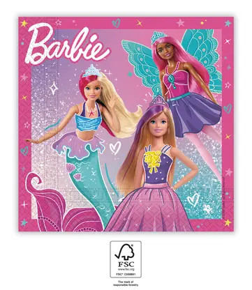 Barbie Fantasy șervețel 20 bucăți 33x33 cm FSC