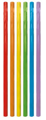 Colorat Multicolor paie de plastic 6 buc.