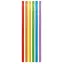 Colorat Multicolor paie din plastic, set de 6