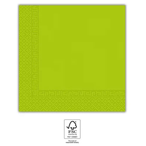 Verde Unicolour Light Green șervețele 20 buc 33x33 cm FSC