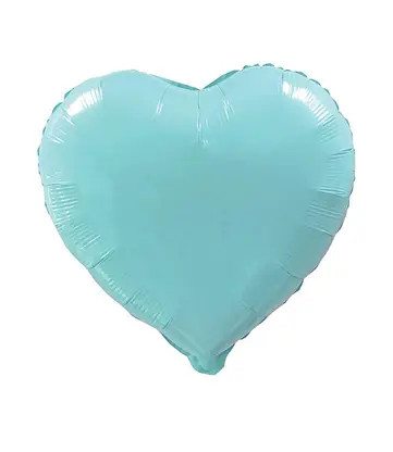 Blue Pastel Heart , Albastru Inimă balon folie 46 cm