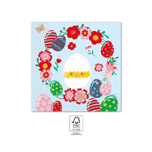 Paște Funny pachet de 20 șervețele 33x33 cm FSC