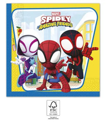 Omul Păianjen Spidey șervețel 20 buc 33x33 cm FSC