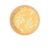   Floare Orange Leaves Farfurie de hârtie cu frunze, 8 bucăți, 20 cm