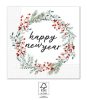 Happy New Year Wreath șervețele 20 buc 33x33 cm FSC