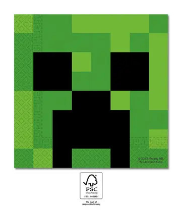 Minecraft Green verde 20 buc 33x33 cm FSC