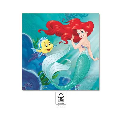 Prințesele Disney Ariel Curious șervețel 20 buc 33x33 cm FSC