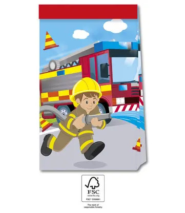 Pompier Rescue pungă de hârtie 4 buc FSC