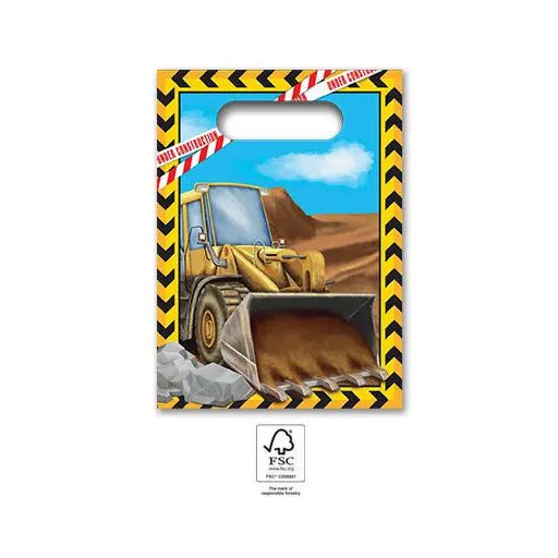 Construcție Grabber set de pungi cadou din hârtie 4 buc.