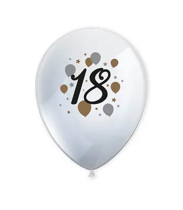 Happy Birthday 18 Milestone balon, balon 6 bucăți 11 inch (27,5 cm)