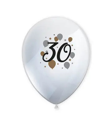 Happy Birthday 30 Milestone balon, balon 6 bucăți 11 inch (27,5 cm)