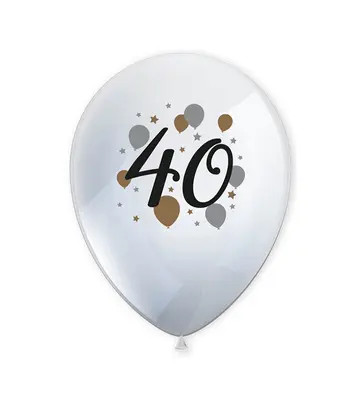 Happy Birthday 40 Milestone balon, balon 6 bucăți 11 inch (27,5 cm)