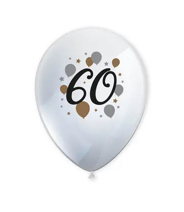 Happy Birthday 60 Milestone balon, balon 6 bucăți 11 inch (27,5 cm)