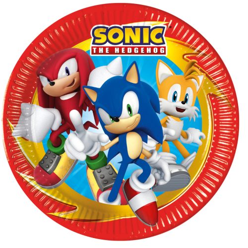 Sonic Ariciul Sega Farfurii de hârtie 8 buc 23 cm FSC