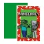 Minecraft Green invitație de petrecere 6 buc FSC