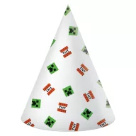 Minecraft Green pălărie de petrecere, tricorn 6 buc FSC