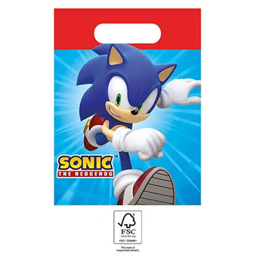 Sonic the hedgehog Sega pungă de cadou din hârtie 4 bucăți