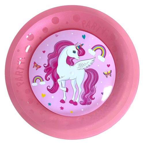 Unicorn Rainbow Colors Micro plastic premium farfurie plată 21 cm