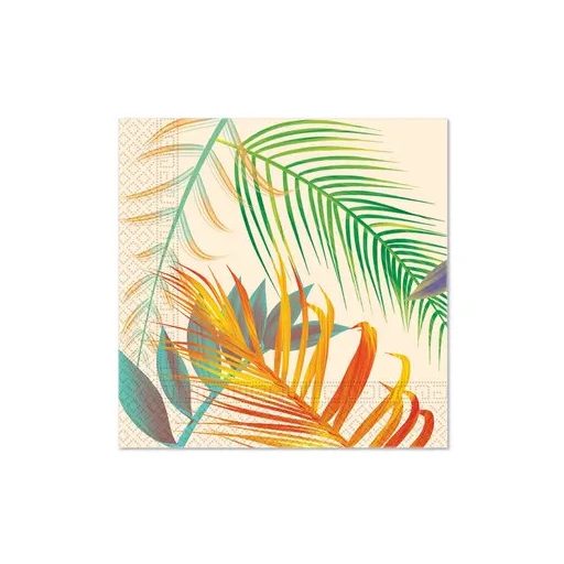 Floare Tropical Leaves Șervețel frunze 20 buc 33x33 cm FSC