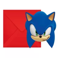 Sonic Ariciul Sega Invitație de petrecere 6 buc FSC