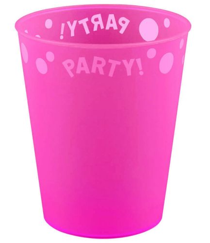 Party Fuchsia Fluorescent Pahar din Plastic Premium Fuchsia Micro 250 ml