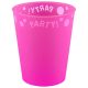 Fuchsia Fluorescent, Fuchsia micro premium plastic pahar 250 ml