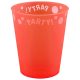 Party Orange Fluorescent Pahar micro premium din plastic portocaliu 250 ml