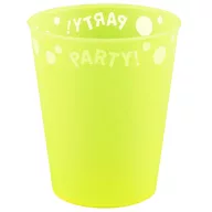   Party Yellow Fluorescent Pahar micro premium din plastic galben 250 ml