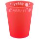 Red, Roșu Micro plastic premium pahar 250 ml