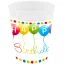 La mulți ani Streamers Pahar happy birthday micro premium plastic 250 ml