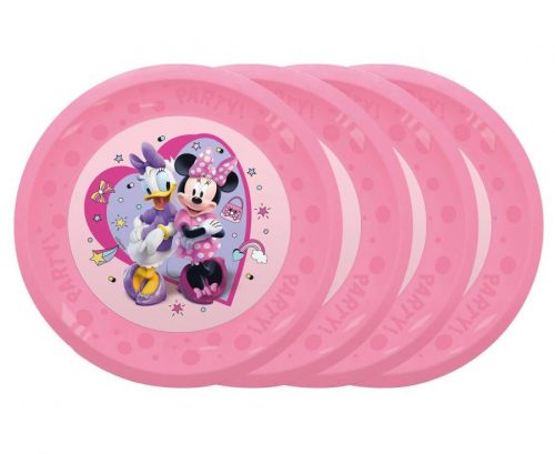 Disney Minnie  Junior set de 4 farfurii plate de plastic premium micro, 21 cm