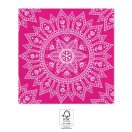 Colorat Fuchsia White Șervețel Mandala 20 buc, 33x33 cm FSC