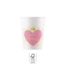 Prințese Little Princess pahar de hârtie 8 buc 200 ml FSC
