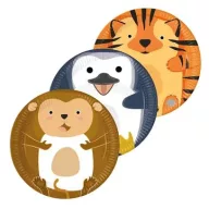 Animale Zoo farfurie de hârtie 8 buc 23 cm FSC