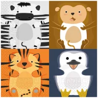 Animale Zoo șervețel 20 buc 33x33 cm FSC