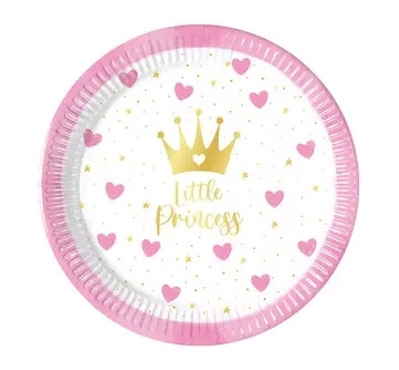 Prințese Little Princess farfurie de hârtie 8 buc 20 cm FSC