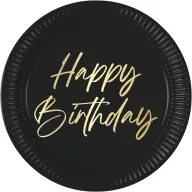   La mulți ani Elegant Farfurie de hârtie Happy Birthday 8 buc 23 cm FSC