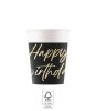 La mulți ani Elegant Pahar de hârtie Happy Birthday 8 buc 200 ml FSC