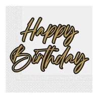   La mulți ani Elegant Șervețel Happy Birthday 20 buc 33x33 cm FSC