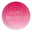 La mulți ani Golden Pink Farfurie de hârtie Happy Birthday 8 buc 23 cm FSC